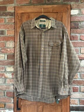 Orvis Brown Plaid Long-Sleeve Button-Down Shirt